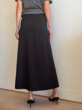Load image into Gallery viewer, Maison Essentiele - Structured Panneled A line Skirt - Black - S
