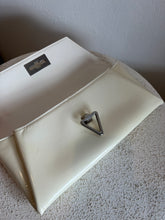 Load image into Gallery viewer, Bottega Veneta - Small Point Patent Leather Clutch - Off White/Silver - S
