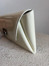 Load image into Gallery viewer, Bottega Veneta - Small Point Patent Leather Clutch - Off White/Silver - S
