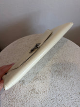 Load image into Gallery viewer, Bottega Veneta - Small Point Patent Leather Clutch - Off White/Silver - S
