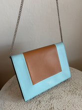Load image into Gallery viewer, Celine - Frame Shoulder Bag - Tan/Light Blue - S
