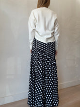 Load image into Gallery viewer, Alexandra Miro - Jaimee Maxi Skirt w belt - Black &amp; White Polka Dot - S RRP$820

