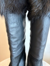 Load image into Gallery viewer, Chanel Fur Trim Leather - Boots - Black - 38.5
