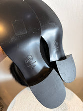 Load image into Gallery viewer, Chanel Fur Trim Leather - Boots - Black - 38.5
