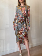 Load image into Gallery viewer, Zimmermann - Carousel Twist Knot Drape Silk Floral Midi Dress - Multi - 0 -RRP$1018
