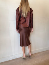 Load image into Gallery viewer, Country Road - Slip Midi Skirt w Side Slit - Brown - 4
