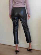 Load image into Gallery viewer, Anine Bing - Vegan Leather Straight Leg Pants - Black - 38
