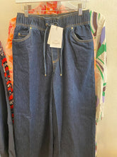 Load image into Gallery viewer, Aje Studio - Sadie Cotton Wide Leg Jeans w Elastic Waist - Dark Denim - 8 - nwt RRP$199
