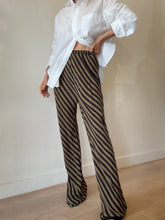 Load image into Gallery viewer, Dissh - Clemence Moss Stripe Bias Cut Pants - Brown - 10 - bnwt - RRP$149

