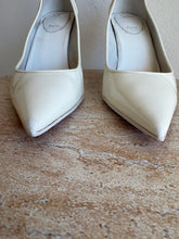 Load image into Gallery viewer, Christian Louboutin - Sporty Kate 85 Heels - White Patent- 38.5 - RRP$1,475
