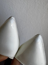 Load image into Gallery viewer, Christian Louboutin - Sporty Kate 85 Heels - White Patent- 38.5 - RRP$1,475
