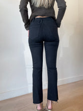 Load image into Gallery viewer, Mother - Hustler Ankle Fray Crop flare Jeans - Black - 26

