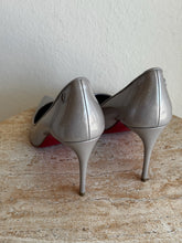 Load image into Gallery viewer, Christian Louboutin - Sporty Kate 85 Heels - Silver - 38.5 - RRP$1475 - AS NEW
