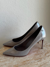 Load image into Gallery viewer, Christian Louboutin - Sporty Kate 85 Heels - Silver - 38.5 - RRP$1475 - AS NEW
