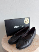 Load image into Gallery viewer, Chanel - Quilted Calfskin Ballet Flats - Black - 40c - RRP $1700
