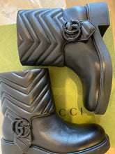 Load image into Gallery viewer, Gucci - GG Ankle Chevron Quilted Boots - Black - 36.5
