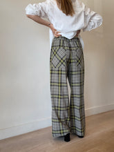 Load image into Gallery viewer, Lee Matthews - Check  Pants - Black Yellow check  - 2
