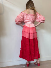 Load image into Gallery viewer, Leo Lin - Flamingo Linen Maxi Dress w belt - 2 tone Pink - 14 - BNWT RRP $999
