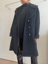 Load image into Gallery viewer, Escada - Alpaca/Wool blend Oversized Mid Length Coat - Black - 34
