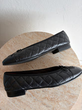 Load image into Gallery viewer, Chanel - Quilted Calfskin Ballet Flats - Black - 40c - RRP $1700
