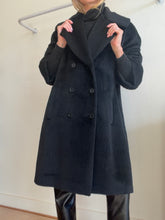 Load image into Gallery viewer, Escada - Alpaca/Wool blend Oversized Mid Length Coat - Black - 34

