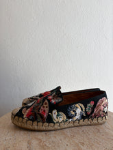 Load image into Gallery viewer, Valentino - Fabric Floral Butterfly Espadrilles - Black - 37 - w box

