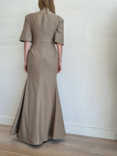 Load image into Gallery viewer, Atoir - Raya SS Ruched waist front split Dress - Latte - S - NWT - RRP$367
