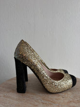 Load image into Gallery viewer, Miu Miu - Glitter Haircalf Pumps - Gold Glitter - 37
