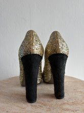 Load image into Gallery viewer, Miu Miu - Glitter Haircalf Pumps - Gold Glitter - 37
