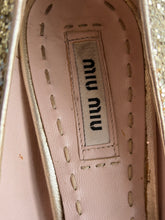 Load image into Gallery viewer, Miu Miu - Glitter Haircalf Pumps - Gold Glitter - 37
