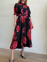 Load image into Gallery viewer, Rebecca Vallance - Rosina Midi Dress - Black - 8 - bnwt - RRP$799
