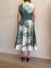 Load image into Gallery viewer, Anthropologie - Forest Print Zip Front Midi Dress - Green - L
