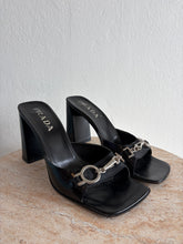 Load image into Gallery viewer, Vintage Prada - Square Toe Buckle Block Heels - Black - 38.5

