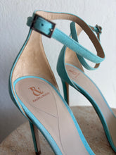 Load image into Gallery viewer, Ralph &amp; Russo - Mink Fur &amp; Suede Strap Heel - Turquoise - 39
