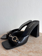 Load image into Gallery viewer, Vintage Prada - Square Toe Buckle Block Heels - Black - 38.5
