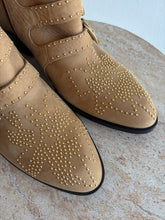 Load image into Gallery viewer, Chloe - Susanna Studded Ankle Boots - Beige  w Gold Hardware- 38.5 - RRP$2150
