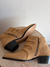 Load image into Gallery viewer, Chloe - Susanna Studded Ankle Boots - Beige  w Gold Hardware- 38.5 - RRP$2150
