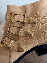 Load image into Gallery viewer, Chloe - Susanna Studded Ankle Boots - Beige  w Gold Hardware- 38.5 - RRP$2150
