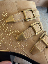 Load image into Gallery viewer, Chloe - Susanna Studded Ankle Boots - Beige  w Gold Hardware- 38.5 - RRP$2150
