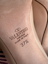 Load image into Gallery viewer, Valentino - Pointy Rockstud Lace Up Gladiator Heels - Beige - 37.5 - New w box
