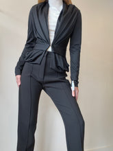 Load image into Gallery viewer, Balenciaga - Deep V Jacket w Waist Clasp - Black - 38
