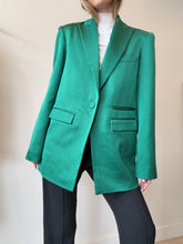 Load image into Gallery viewer, Alex Perry - Oversized Satin Crepe Blazer - Emerald - 8

