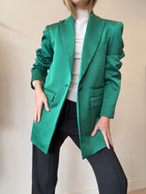 Load image into Gallery viewer, Alex Perry - Oversized Satin Crepe Blazer - Emerald - 8
