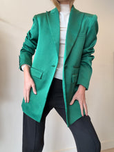 Load image into Gallery viewer, Alex Perry - Oversized Satin Crepe Blazer - Emerald - 8
