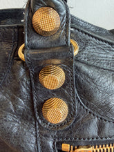 Load image into Gallery viewer, Balenciaga - Motorcycle City Bag - Black w Gold Hardware- M

