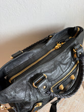 Load image into Gallery viewer, Balenciaga - Motorcycle City Bag - Black w Gold Hardware- M
