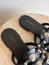 Load image into Gallery viewer, Balenciaga - Arena Giant Studded Caged Flat Slides - Black - 39
