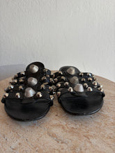 Load image into Gallery viewer, Balenciaga - Arena Giant Studded Caged Flat Slides - Black - 39
