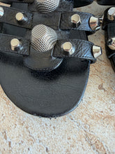 Load image into Gallery viewer, Balenciaga - Arena Giant Studded Caged Flat Slides - Black - 39
