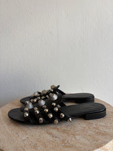 Load image into Gallery viewer, Balenciaga - Arena Giant Studded Caged Flat Slides - Black - 39
